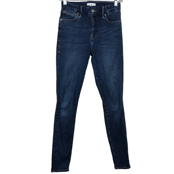 Good American Good Legs Dark Wash Booty Sculpt Skinny Jeans Size 2